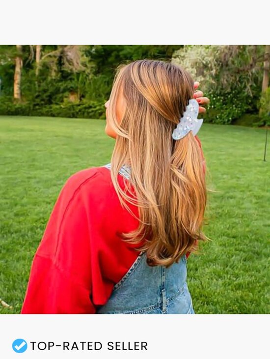Acrylic Flower Hair Claw Clips - Large Strong Hold Non-Slip Cute Accessories
